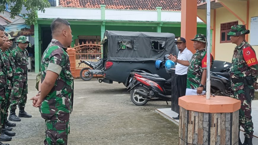 Pasiter Kodim Tegal Beri Motivasi Kepada Personil Satgas TMMD