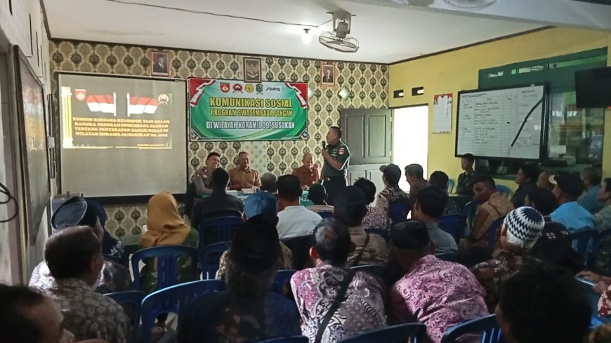 Danramil Gelar Komsos dengan Kelompok Tani Bahas Swasembada Pangan