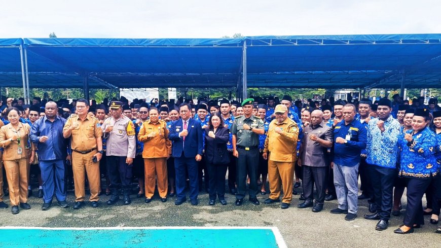 Hadiri Pelantikan Tenaga Fungsional Kasdim Jayapura Pentingnya Sinergi Antara TNI Pemda dan Mayarakat