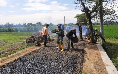 TMMD di Kesadikan Bangkitkan Kembali Budaya Gotong Royong