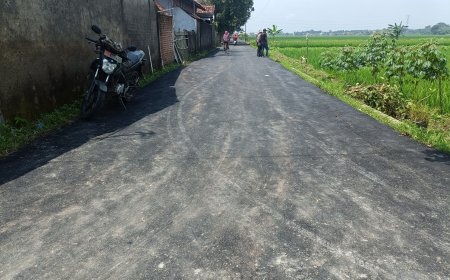 Sasaran Fisik Berupa Pengaspalan Jalan Sepanjang 786 M Telah Selesai