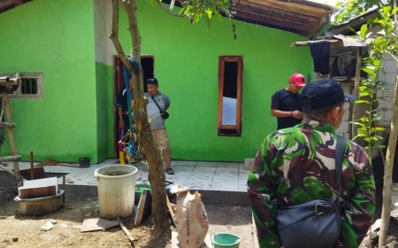 Pengecatan RTLH Milik Prayitno, Pembangunan Hampir Selesai
