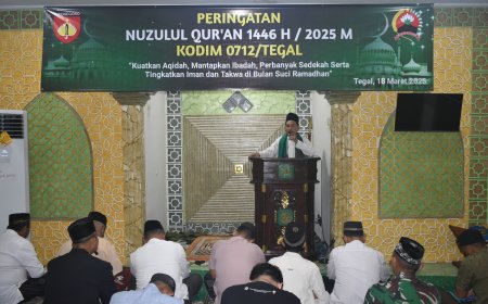 Kodim 0712 Tegal Gelar Peringatan Nuzulul Qur’an 1446 H