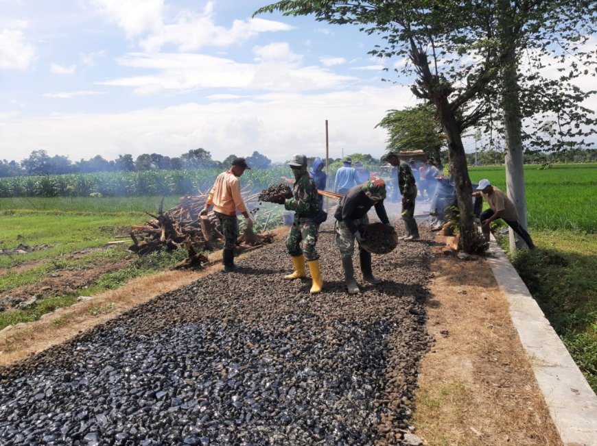 TMMD di Kesadikan Bangkitkan Kembali Budaya Gotong Royong