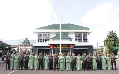 Dandim Banjarnegara Pimpin Korp Raport Kenaikan Pangkat Momentum Syukur dan Motivasi di Awal April