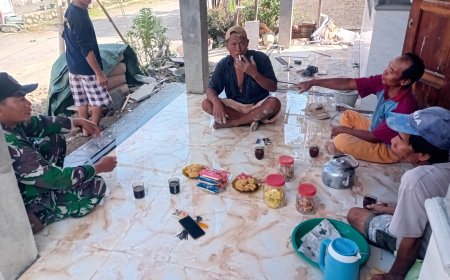 Momen Idul Fitri, Babinsa Serma Surono Silahturahmi Dengan Warga Binaan