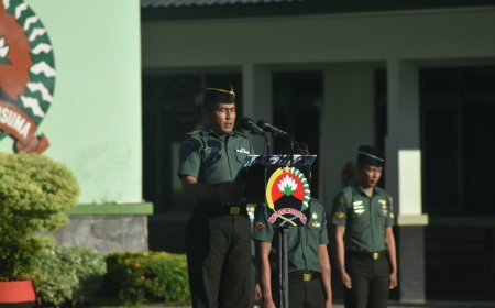 Kodim 0712 Tegal Gelar Upacara Rutin Hari Senin