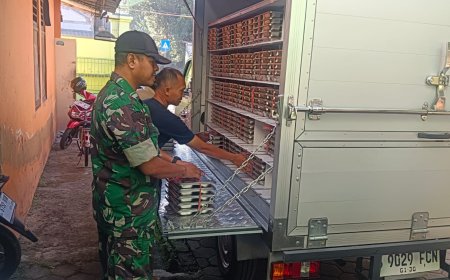 Babinsa Sertu Hendri Damping Pendistribusian Makan Bergizi Gratis