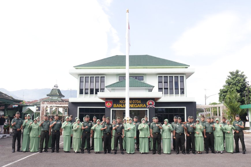 Dandim Banjarnegara Pimpin Korp Raport Kenaikan Pangkat Momentum Syukur dan Motivasi di Awal April