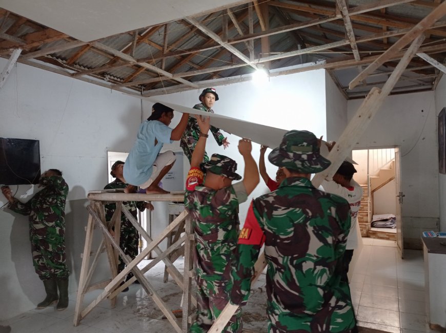 Kodim 0704 Banjarnegara Hadirkan Kepedulian Nyata lewat Rehab Panti dan Bantuan Sembako