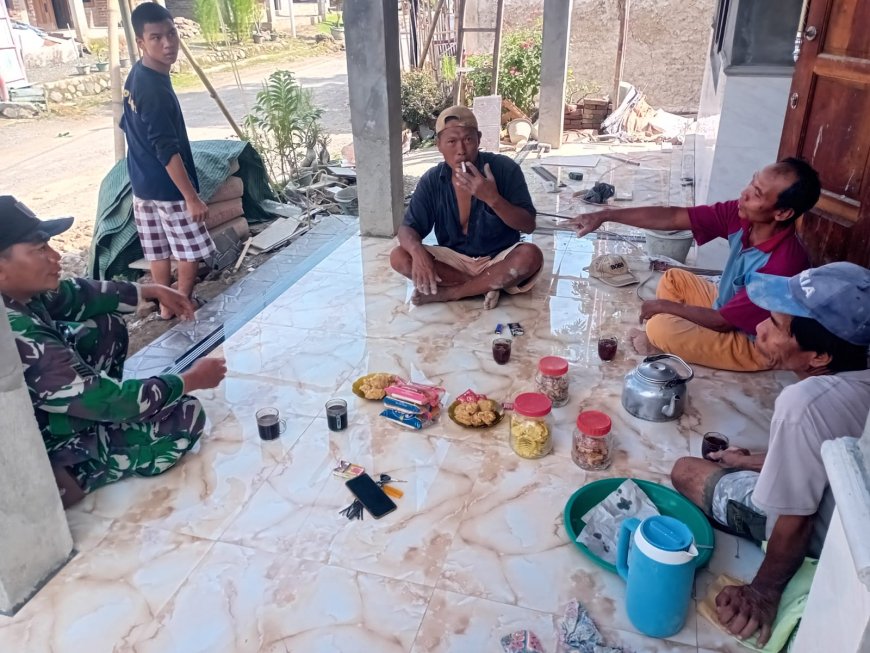 Momen Idul Fitri, Babinsa Serma Surono Silahturahmi Dengan Warga Binaan