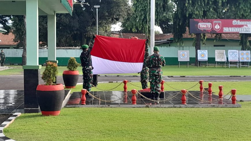 Kodim 0712 Tegal Gelar Upacara Bendera Sebagai Upaya Memelihara Nasionalisme