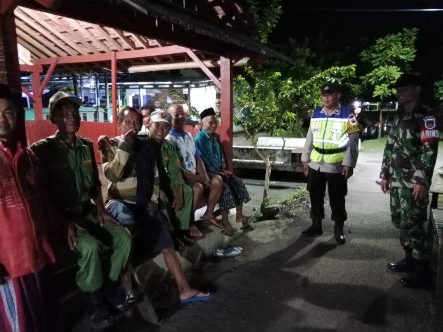 Sinergitas Babinsa dan Bhabinkamtibmas melaksanakan Patroli Bersama