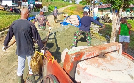 Satgas TMMD Kodim Jayapura Wujudkan Mimpi Warga Miliki Sekolah PAUD