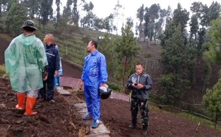 Dandim Tegal Lakukan Peninjauan Ke Hutan Lindung Di Petak 48 RPH Guci