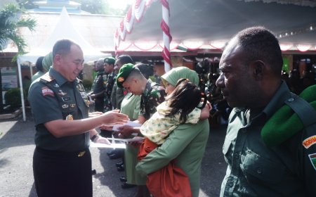 Pangdam XVII/Cenderawasih Berikan Motivasi dan Arahan Kepada Prajurit, PNS Serta Persit Kodim Jayapura
