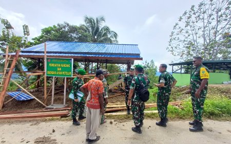 Satgas TMMD Kodim Jayapura Terima Kunjungan Tim Wasev Itjenad