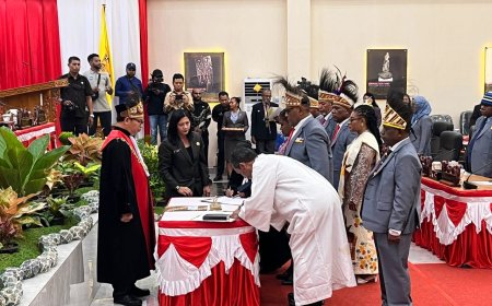 Kasdim Jayapura Hadiri Rapat Paripurna Istimewa Pelantikan Anggota DPR Kota Jayapura