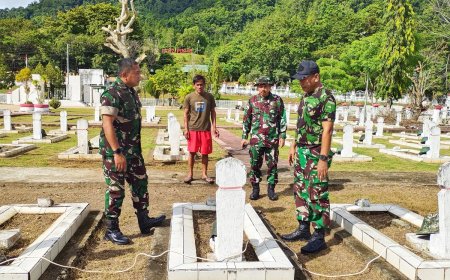 Dandim Jayapura Pimpin Pembersihan TMP Kusuma Waena