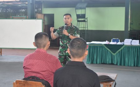 Dandim 0712 Tegal Berikan Pembekalan Kepada Peserta Pendaftar Caba PK dan Cata PK Gelombang II Tahun 2025