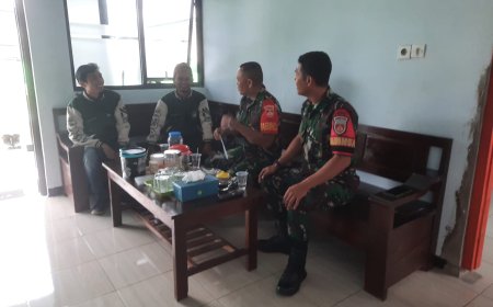 Anggota Koramil 19 Bumijawa Terima Kunjungan Silaturahmi dari Gerakan Pemuda Ansor