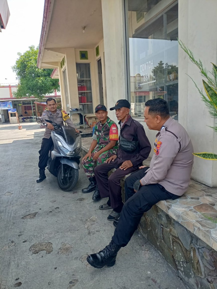 Komsos Dengan Security, Babinsa Suradadi Himbau Tingkatkan Keamanan