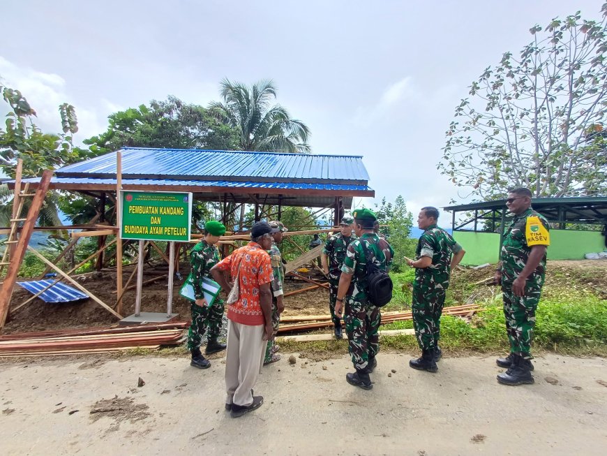 Satgas TMMD Kodim Jayapura Terima Kunjungan Tim Wasev Itjenad
