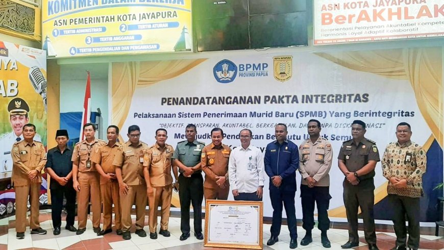 Kasdim Jayapura Apresiasi Penandatanganan Pakta Integritas SPMB Antara Pemkot Jayapura Dengan BPMP Papua