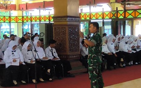 Dandim 0712/Tegal Berikan Pembekalan Bela Negara kepada CPNS Kabupaten Tegal