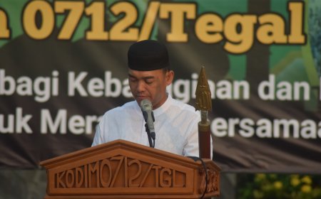 Kodim 0712/Tegal Gelar Sholat Idul Adha 1446 H, Dandim Ajak Warga Teladani Semangat Pengorbanan Nabi Ibrahim AS