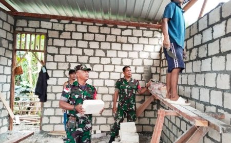 Dorong Pertumbuhan Ekonomi Babinsa Sentani Gotong Royong Bangun Koperasi