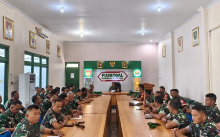 Kasdim 0712/Tegal Pimpin Rakor Susunan Panitia Latihan Gladi Posko Tahun 2025