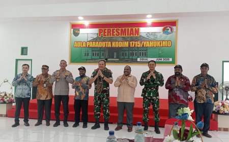 Sinergi TNI dan Pemda Yahukimo Hadirkan Aula Paraduta, Simbol Ketangguhan Prajurit Pegunungan