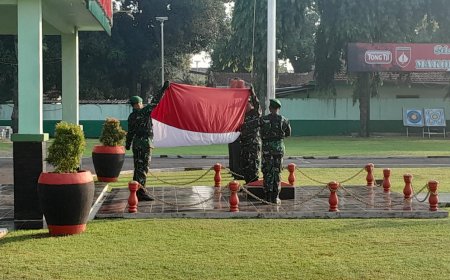 Kodim 0712 Tegal Gelar Upacara Mingguan Hari Senin