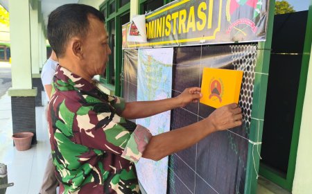 Kodim 0712/Tegal Laksanakan Persiapan Pembenahan Peta Administrasi Jelang Gladi Posko 2025
