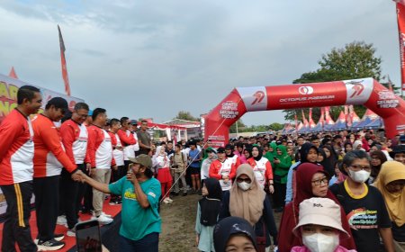 Dandim 0712 Tegal Hadiri Olahraga Bersama Dalam Rangka Hari Bhayangkara Ke-79 Polres Tegal Tahun 2025