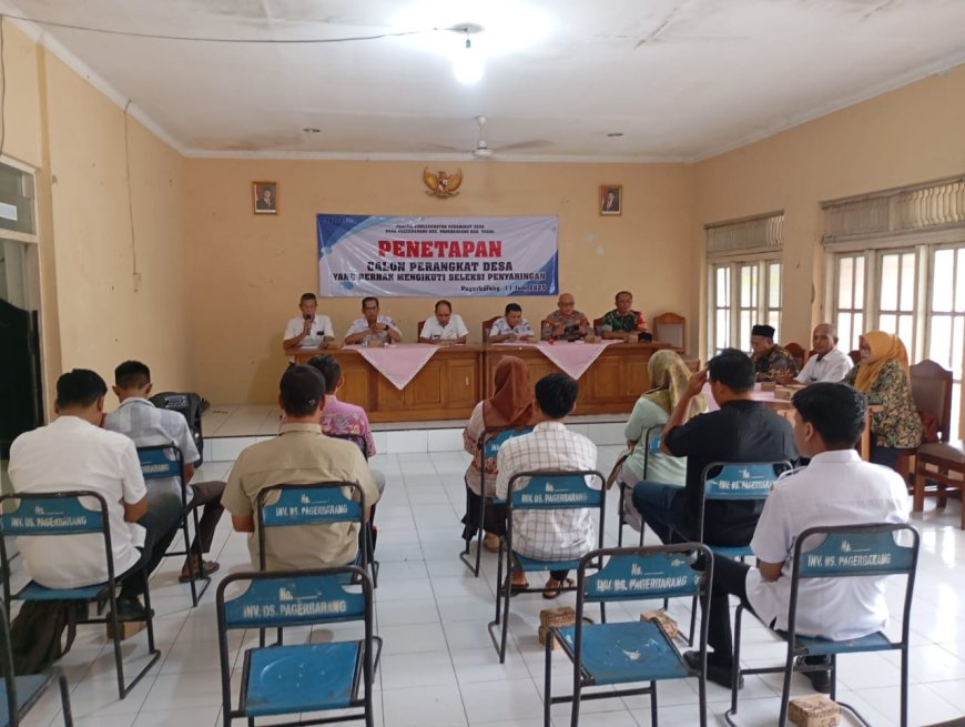 Babinsa Koramil 18 Pagerbarang Hadiri Rapat Penetapan Calon Perangkat Desa Pagerbarang