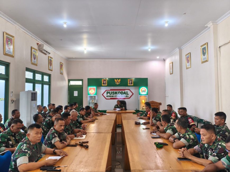 Kasdim 0712/Tegal Pimpin Rakor Susunan Panitia Latihan Gladi Posko Tahun 2025