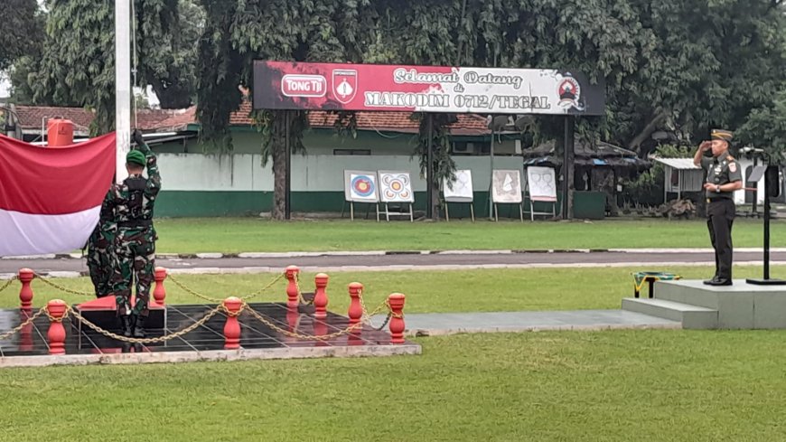 Upacara Bendera 17 Juni 2025 di Makodim 0712 Tegal: Menanamkan Integritas dan Nasionalisme Prajurit