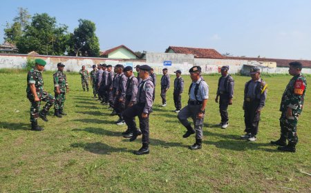 Perkuat Wawasan Kebangsaan dan Disiplin Linmas, Koramil 14 Slawi Gelar Kegiatan Wanwil