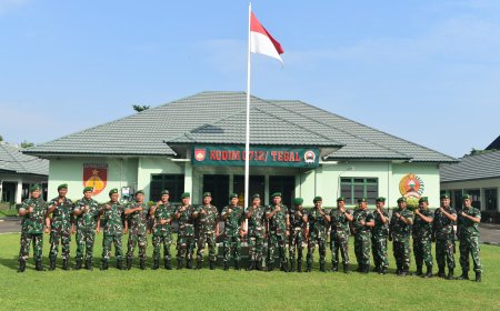 Dandim 0712 Tegal Pimpin Acara Pelepasan Pindah Satuan Perwira Penghubung