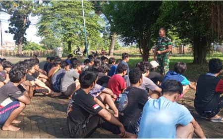 Babinsa Koramil 15/Lebaksiu Latih Fisik, Mental, Dan Disiplin Calon ABK PT RTN Di Desa Kajen