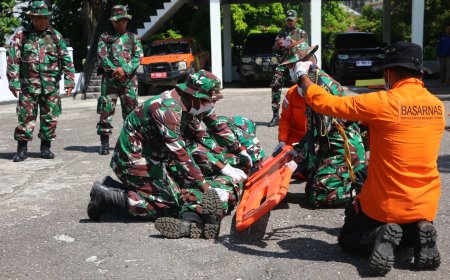 Kodim Jayapura Gelar Latihan Teknis Sistem Blok Penanggulangan Bencana