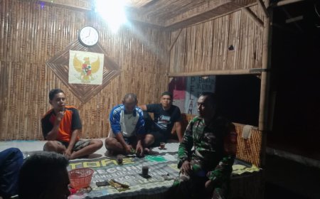 Babinsa Koramil 14 Slawi Laksanakan Patroli Malam dan Komsos di Wilayah Binaan untuk Jaga Kondusivitas