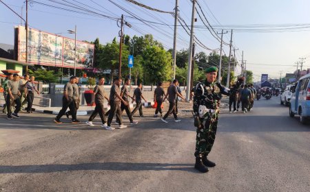 Provost Kodim 0712/Tegal Beri Keamanan Saat Anggota Laksanakan Olahraga