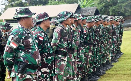 Dengan Semangat Pengabdian, Satgas Tmmd Ke-125 Siap Membangun Di Kampung Kamno Sari