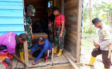 Sentuhan Tulus Tangan Prajurit; Hadirkan Rumah Impian Masyarakat Kamno Sari