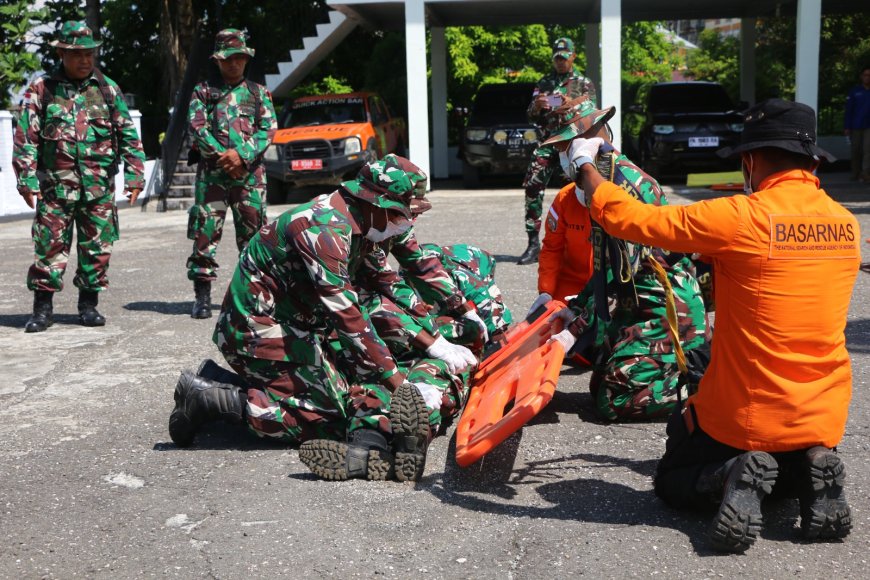 Kodim Jayapura Gelar Latihan Teknis Sistem Blok Penanggulangan Bencana
