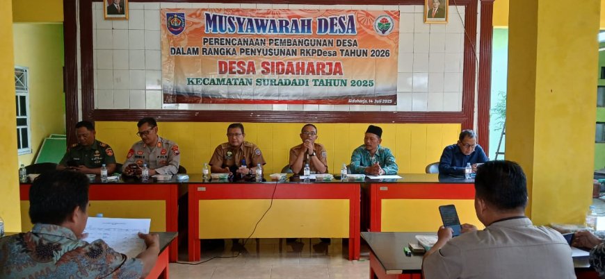Danramil 05 Suradadi Hadiri Musrenbangdes Sidaharja, Dorong Perencanaan Pembangunan Tahun 2026 yang Partisipatif