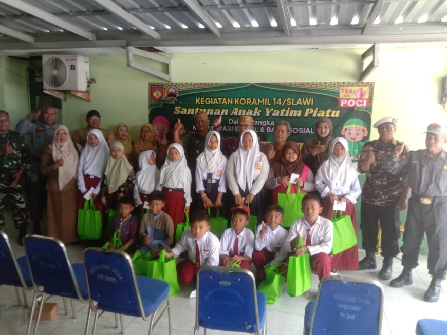 Santunan Anak Yatim oleh Koramil 14 Slawi, Wujud Kepedulian TNI terhadap Masyarakat